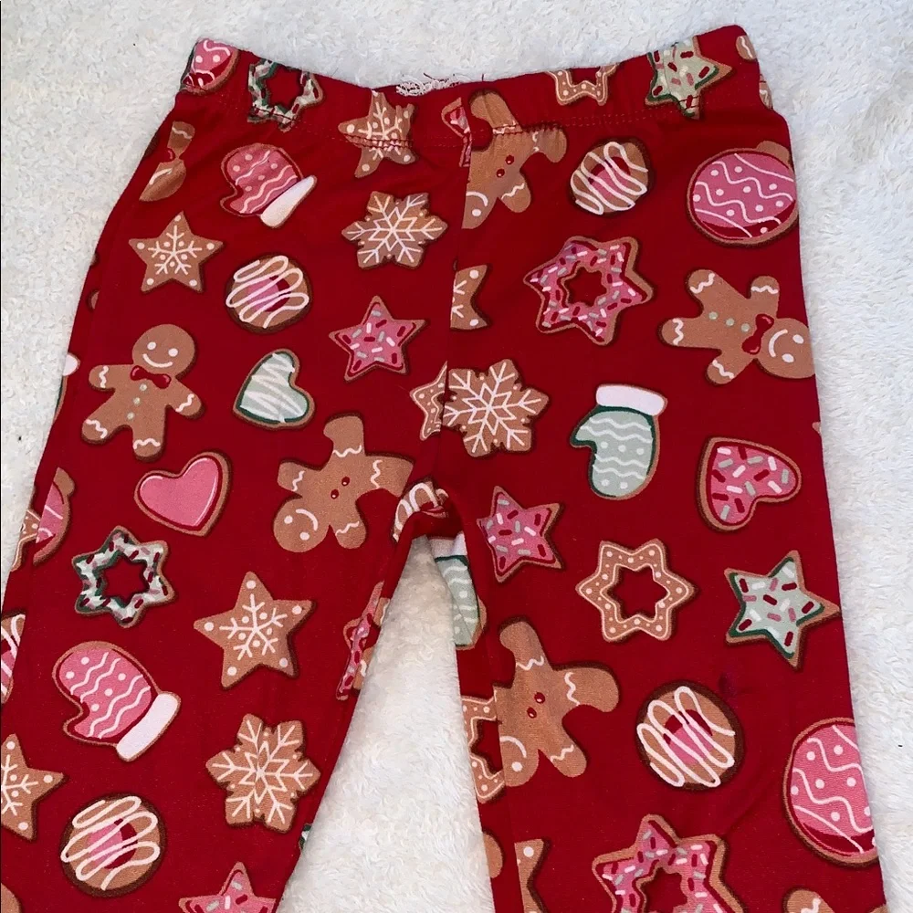 Btween Red Christmas Cookies Pajama Set GUC 5 Holiday Loungewear